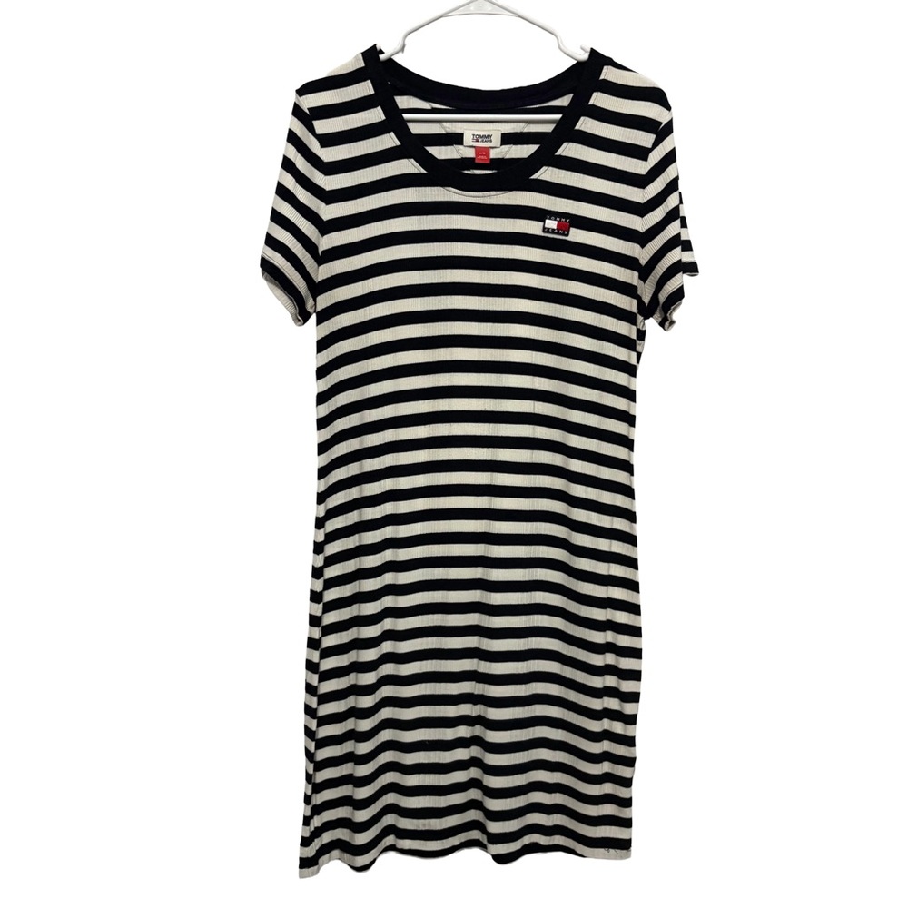 Tommy Hilfiger Ribbed Stripped T-Shirt Dress